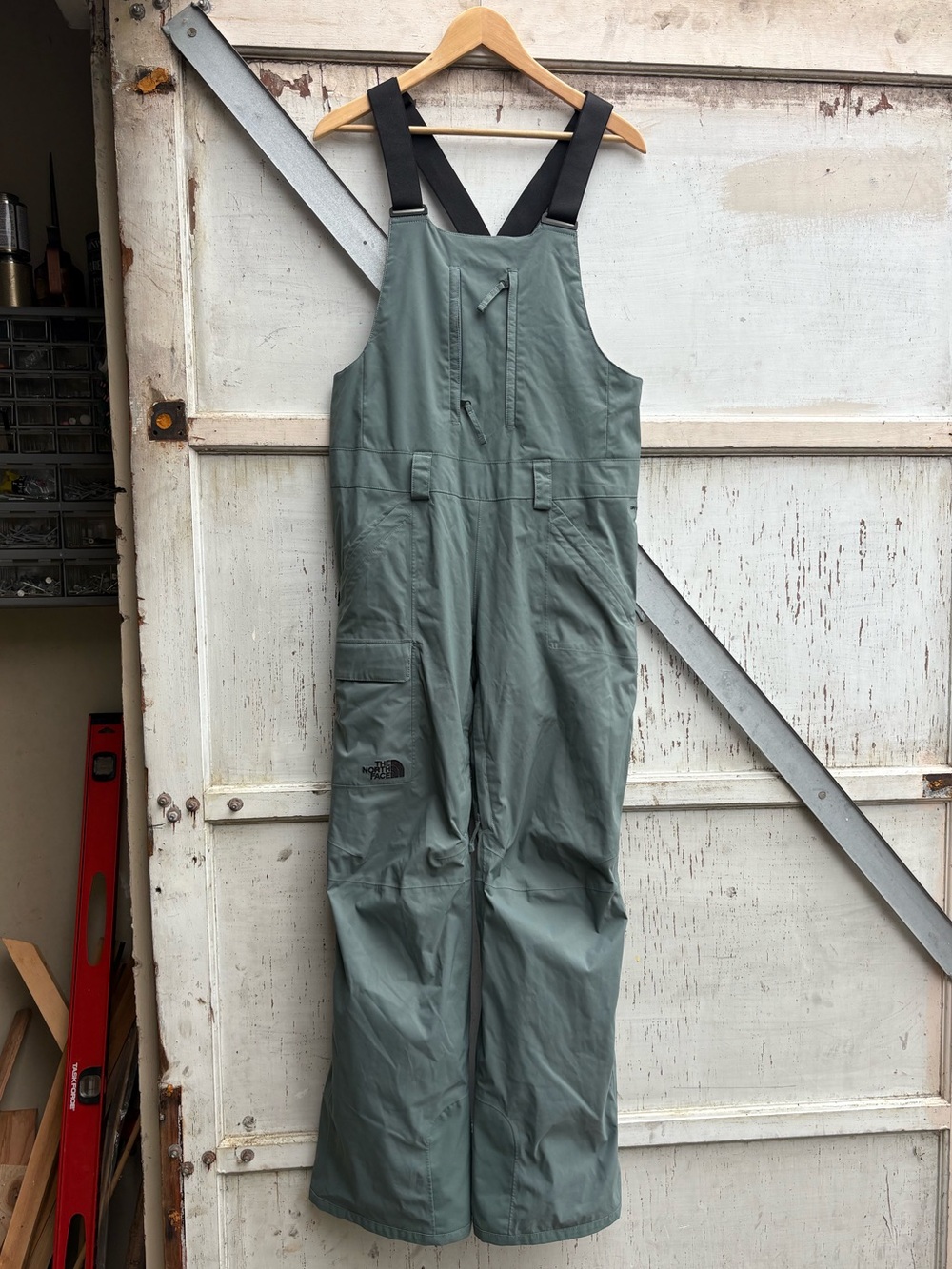 The North Face Women's Sage Green Freedom Snow Bib Technical Overalls Size M